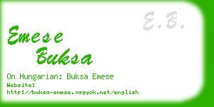 emese buksa business card